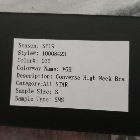 converse new  high neck  bra Gray size small 🌻🌻 - Picture 4 of 8